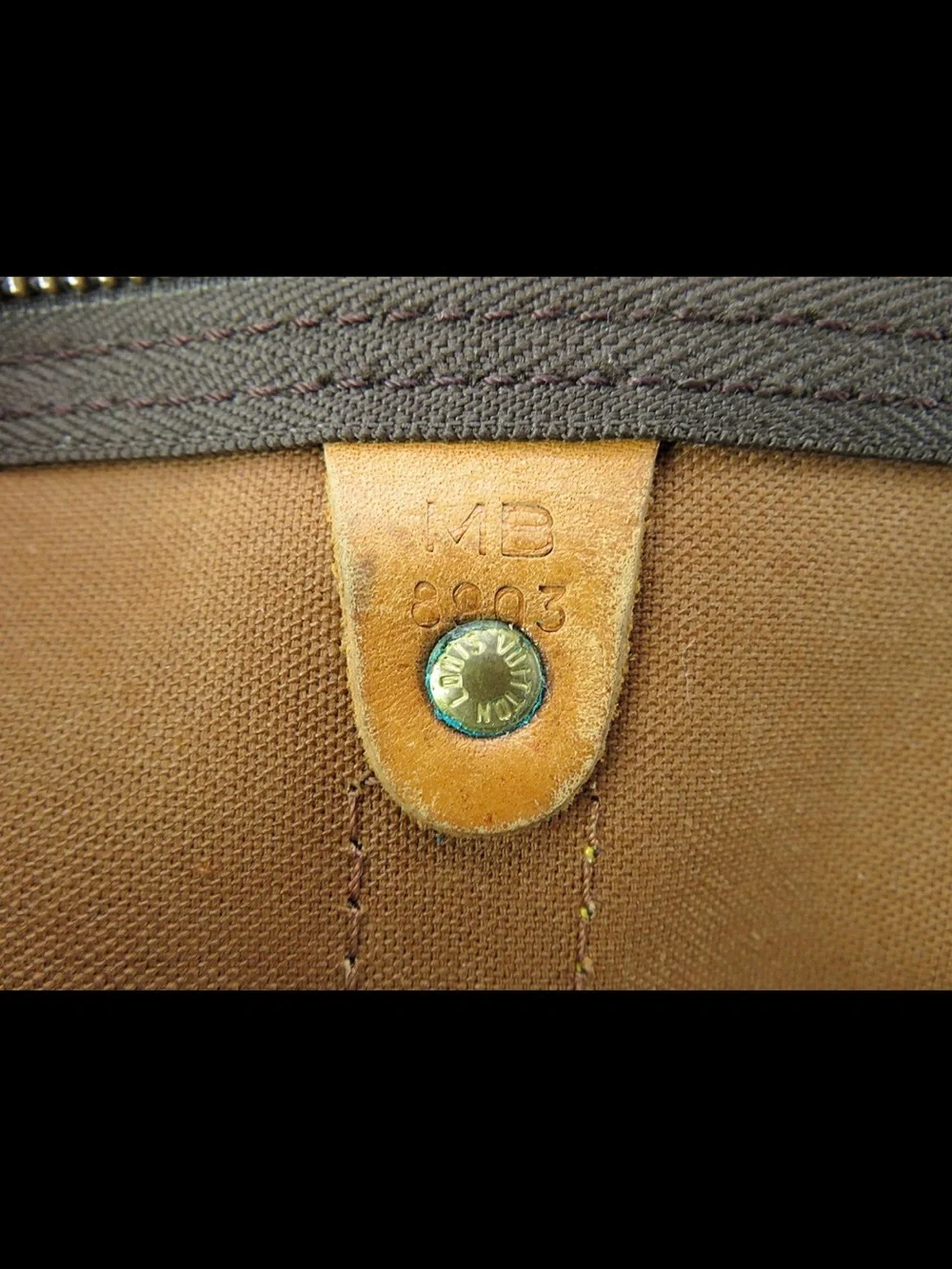Louis Vuitton Brown Monogram Keepall Duffel with Tan Leather Trim